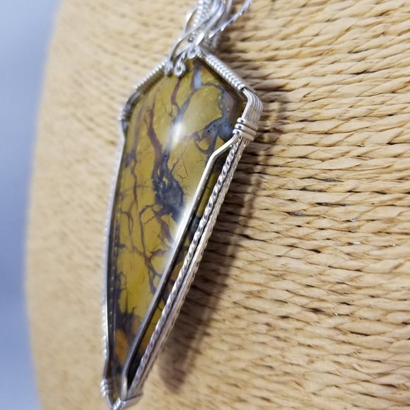 Stone Canyon Jasper Silver Wire Wrapped Pendant - Picture 7 of 16